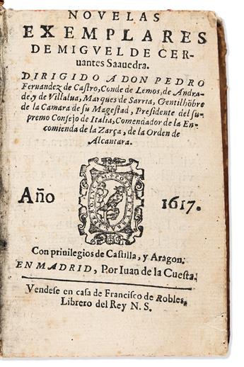 Cervantes, Miguel de (1547-1616) Novelas Exemplares, Three Early Editions.